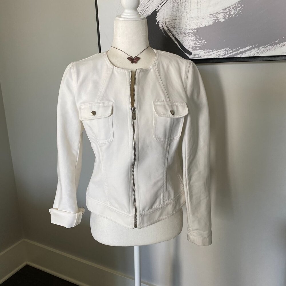 WINTER SALE!! White Zip-Up Michael Kors jacket excellent condition